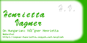 henrietta vagner business card